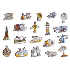 Puzzle 1010 pièces/100 formes : carte antique Nova Terrarum - Wooden City