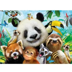 Puzzle 200 pièces/20 formes en bois : Bienvenue dans la jungle - Wooden City