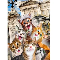 Puzzle 200 pièces/20 formes en bois : Chatons à Londres - Wooden City