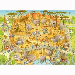 Puzzle 1000 pièces Funky Zoo : Marino Degano, Habitat africain - Heye