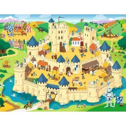 Puzzle 35 pièces Kididoc : Châteaux forts et chevaliers - Nathan