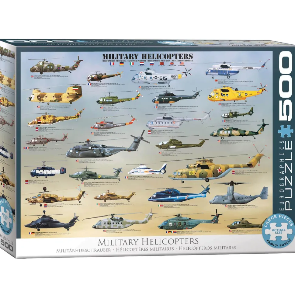 Puzzle 500 pièces Larges : Hélicoptères militaires - Eurographics