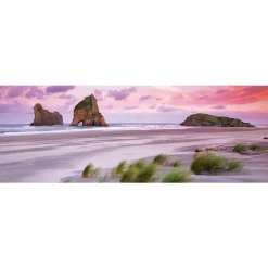 Puzzle 1000 pièces panoramique - Alexander von Humboldt : Plage de Wharariki, Nouvelle-Zélande - Heye