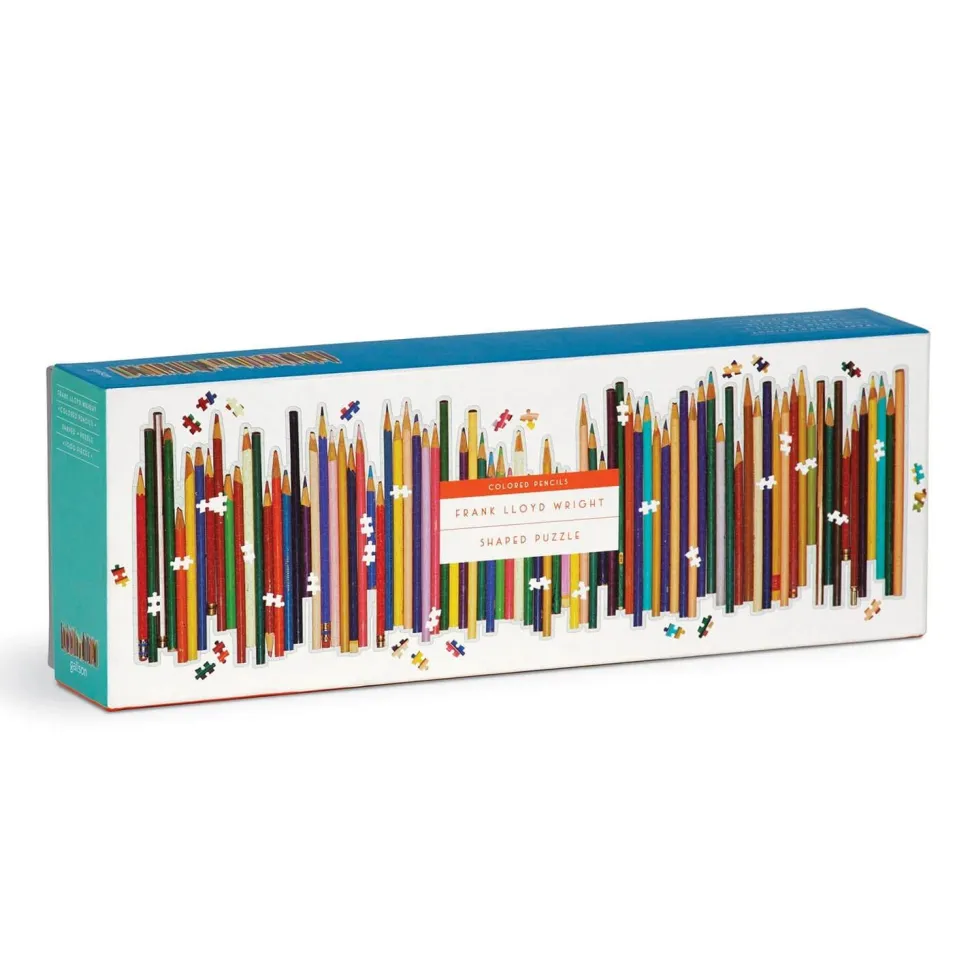 Puzzle 1000 pièces panoramique forme : Frank Lloyd Wright, Crayons de couleur - Galison