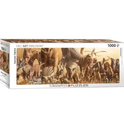Puzzle 1000 pièces panoramique : Dinosaures - Eurographics