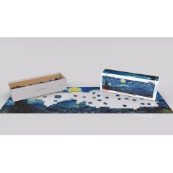 Puzzle 1000 pièces panoramique : Panorama de la nuit étoilée, Vincent Van Gogh - Eurographics