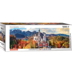 Puzzle 1000 pièces panoramique : Château de Neuschwanstein en automne - Eurographics