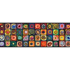Puzzle 1000 pièces panoramique : Etudes de couleurs, Wassily Kandinsky - Eurographics