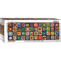 Puzzle 1000 pièces panoramique : Etudes de couleurs, Wassily Kandinsky - Eurographics