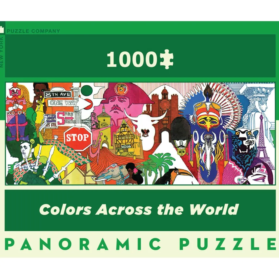 Puzzle 1000 pièces panoramique : Couleurs à travers le monde - New York Puzzle Company