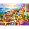 Puzzle 1000 pièces Premium Plus : Visite de Santorini - Trefl