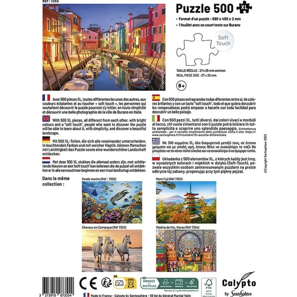 Puzzle 500 pièces XL : Burano, Italie - Sentosphère