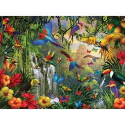 Puzzle 500 pièces XL : Le paradis des oiseaux tropicaux, Carolin - Eurographics