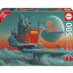 Puzzle 500 pièces XL : PLANÈTE DE FEU ET DE GLACE - Educa