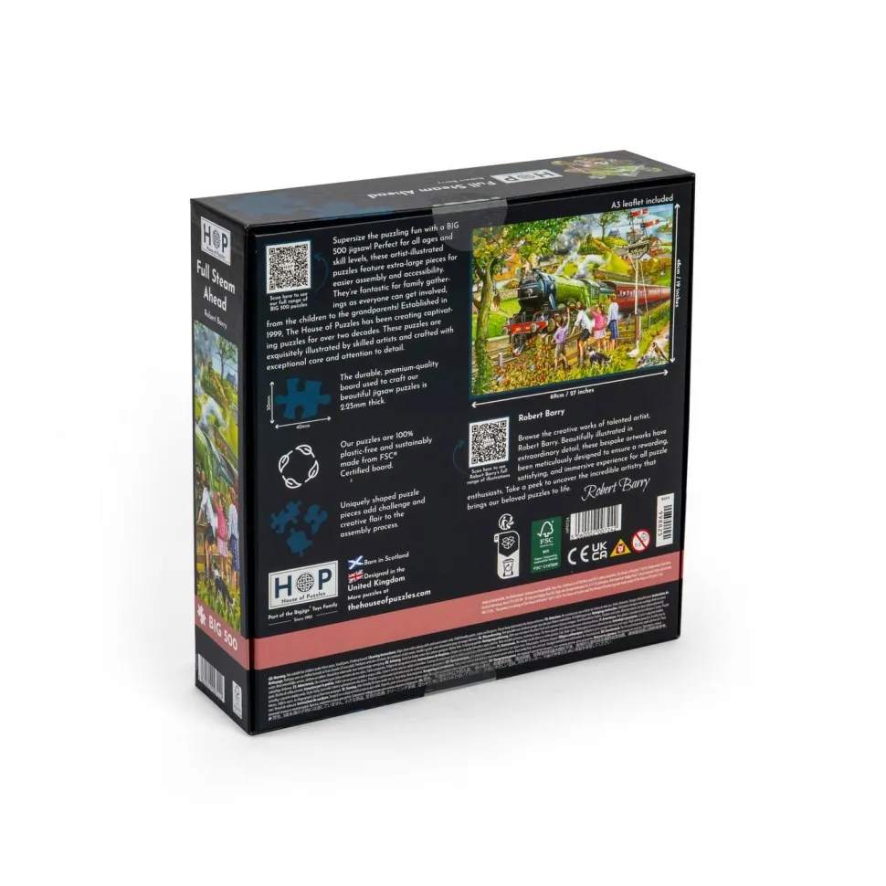 Puzzle 500 pièces XXL : À toute vapeur - The House Of Puzzle