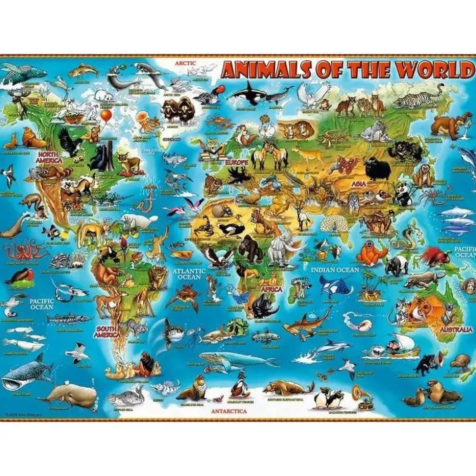 Puzzle 300 pièces XXL - Animaux autour du monde - Ravensburger