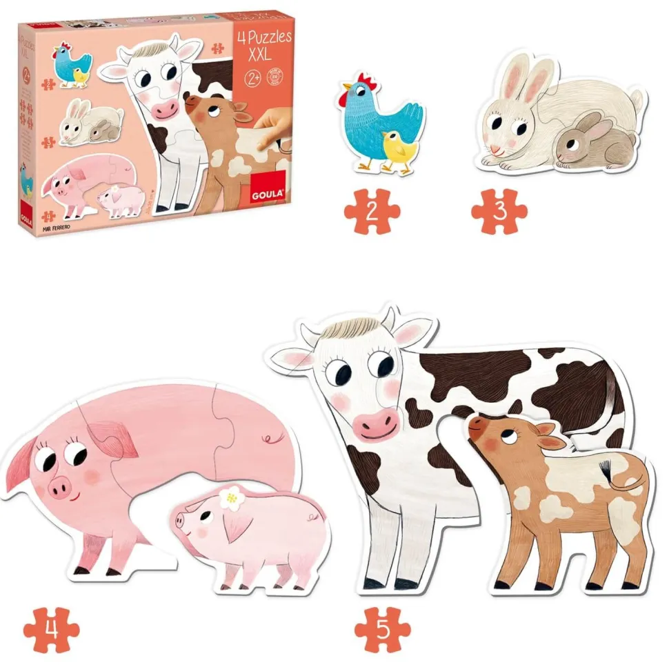 Puzzle 14 pièces XXL : Animaux - Goula