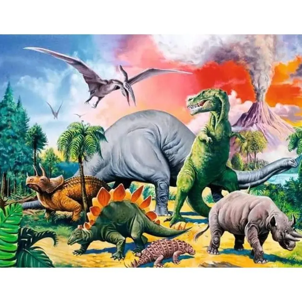 Puzzle 100 pièces XXL : Au milieu des dinosaures - Ravensburger
