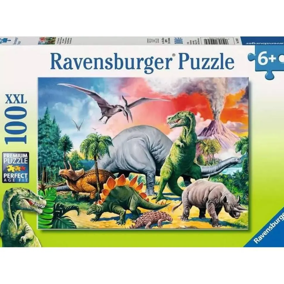 Puzzle 100 pièces XXL : Au milieu des dinosaures - Ravensburger