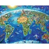 Puzzle 300 pièces XXL : Carte des monuments du monde - Ravensburger