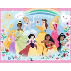 Puzzle 100 pièces XXL : Collection Paillettes : Princesses Disney : Fortes, belles et courageuses - Ravensburger
