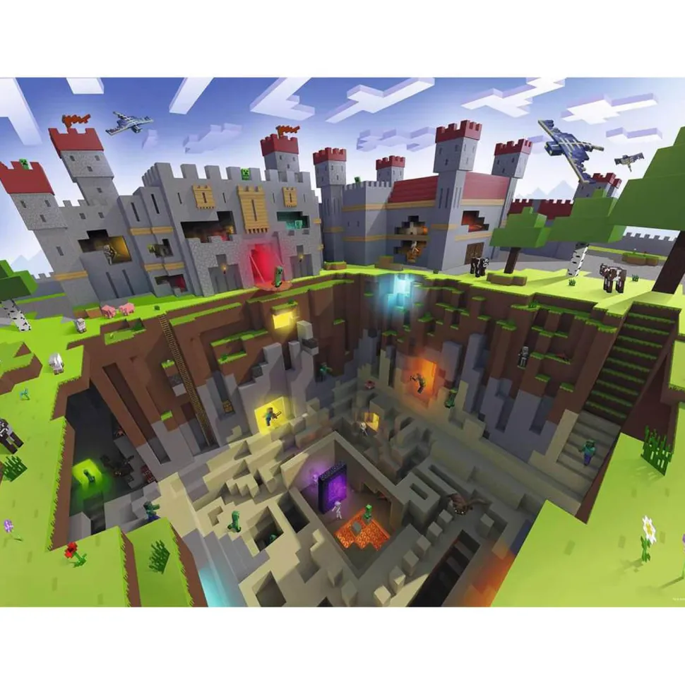 Puzzle 300 pièces XXL : Découpe Minecraft - Ravensburger
