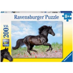 Puzzle 200 pièces XXL : Etalon noir - Ravensburger