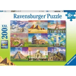 Puzzle 200 pièces XXL : Les monuments du monde - Ravensburger