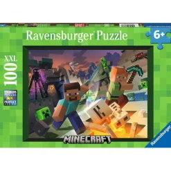 Puzzle 100 pièces XXL : Monstres de Minecraft - Ravensburger