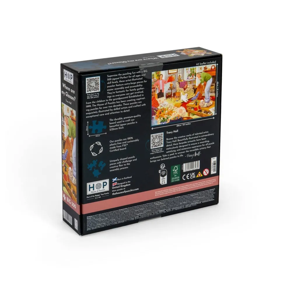 Puzzle 500 pièces XXL : Où sont mes lunettes ? - The House Of Puzzle