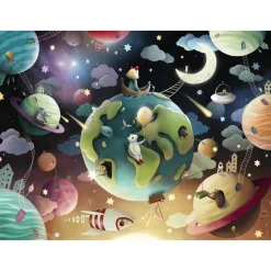 Puzzle 100 pièces XXL : Planètes fantastiques, Demelsa Haughton - Ravensburger