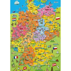 PUZZLE 200 PIECES : CARTE DE L'ALLEMAGNE ILLUSTREE - Schmidt