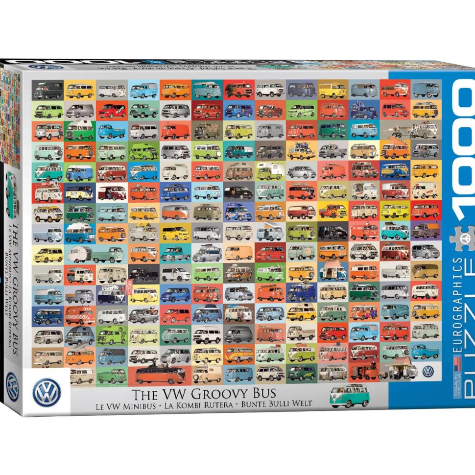 Puzzle 1000 pieces : L'autobus VW Groovy - Eurographics