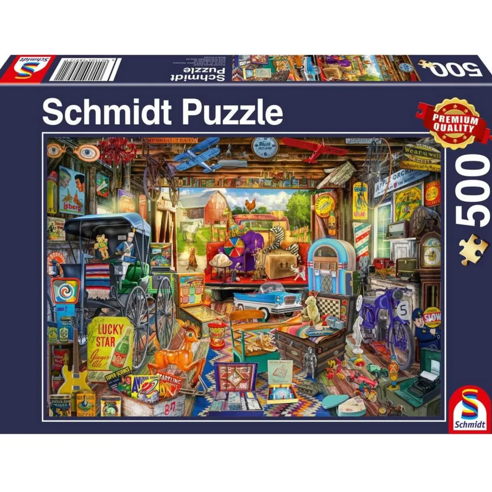 PUZZLE 500 PIECES : MARCHE AUX PUCES - Schmidt