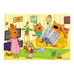 Puzzle 2 x 24 pièces : a la maison avec les Kid-e-cats - Ravensburger