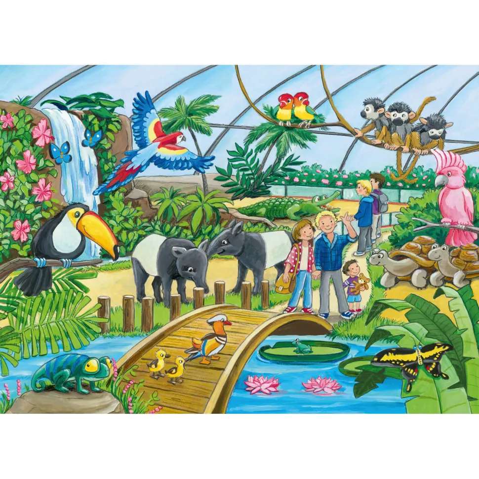 Puzzle 2 x 24 pièces : Bienvenue au zoo - Ravensburger