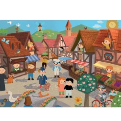 Puzzle 2 x 24 pièces : Ferme et Ville - Sentosphère