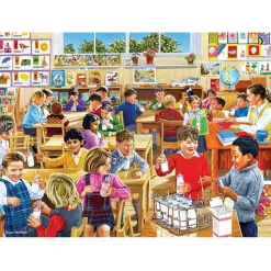 Puzzle 4 x 500 pièces : Jours d'école - Gibsons