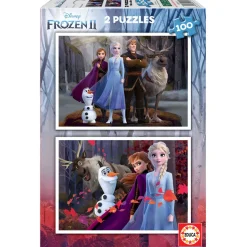 Puzzle 2 x 100 pièces : La Reine des Neiges 2 (Frozen 2) - Educa