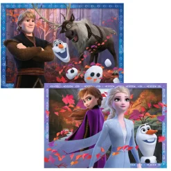 Puzzle 2 x 24 pièces : La Reine des Neiges 2 (Frozen 2) : Vers des contrées glaçées - Ravensburger