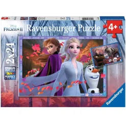 Puzzle 2 x 24 pièces : La Reine des Neiges 2 (Frozen 2) : Vers des contrées glaçées - Ravensburger