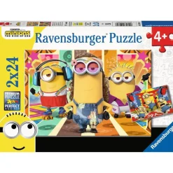 Puzzle 2 x 24 pièces : Minions 2 : Les Minions en action - Ravensburger