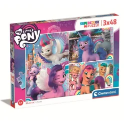 Puzzle 3 x 48 pièces : Mon Petit Poney (My Little Pony) - Clementoni