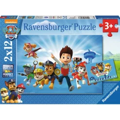 Puzzle 2 x 12 pièces : Pat'Patrouille : Ryder et la Pat'Patrouille - Ravensburger