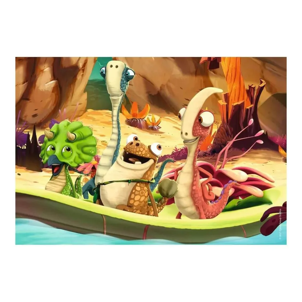 Puzzle 2 x 24 pièces gigantosaurus : Rocky, bill, mazu et tiny - Ravensburger