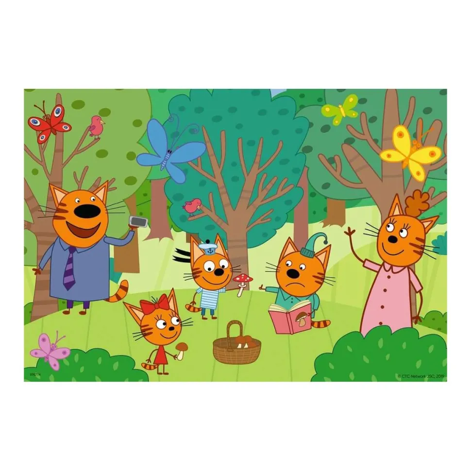 Puzzle 2 x 24 pièces kid-e-cat : journée nature en famille - Ravensburger