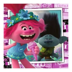 Puzzle 3 x 49 pièces Les trolls : Tournée mondiale - Ravensburger