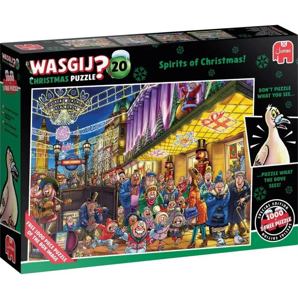 Puzzle 2 x 1000 pièces, Wasgij Christmas 20 - Les esprits de Noël ! - Jumbo