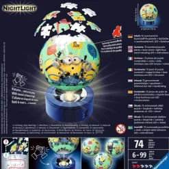 Puzzle Ball 72 pièces lumineux : Minions 2 - Ravensburger