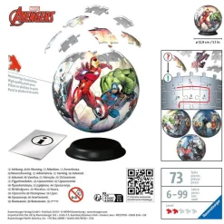 Puzzle ball 72 pièces: Marvel Avengers - Ravensburger